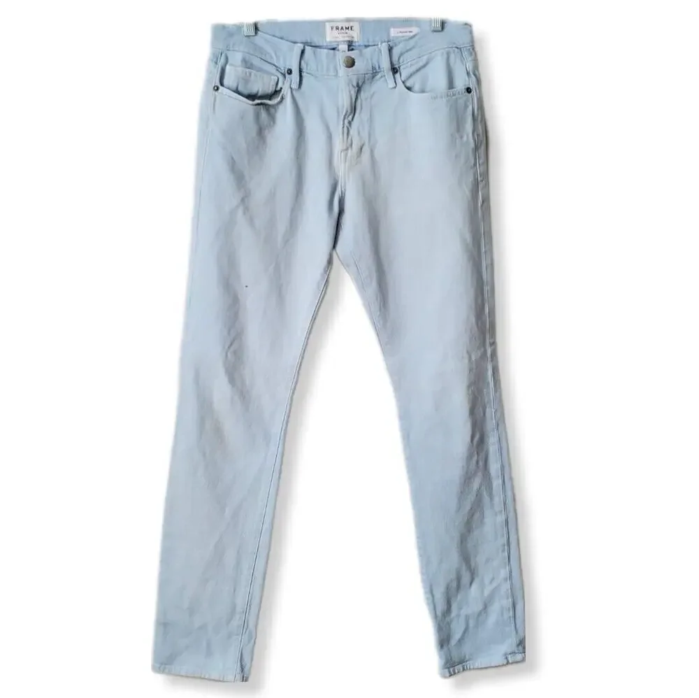 FRAME L Homme Finn Slim Fit Straight Leg Jean Comfort Stretch Men 30x32 USA Flaw